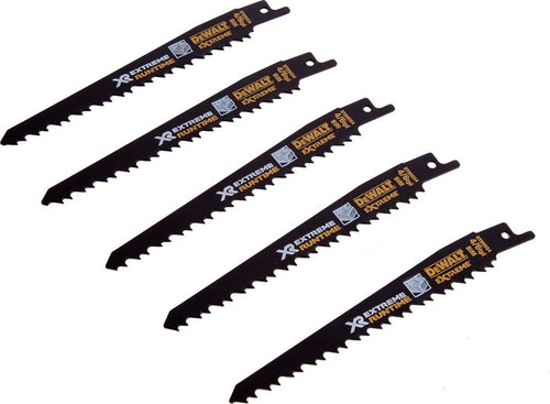 "DT99554-QZ Xtreme Runtime 152mm (6"") 6TPI Recip Blade-5PK"