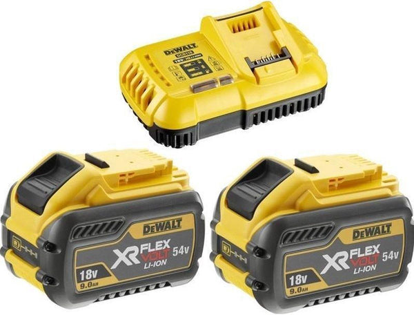 DCB118X2-QW 54V XR FLEXVOLT Accu starterpack (2x DCB547 + XR multivoltage snellader)