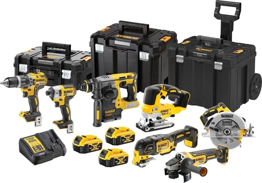 DCK755P3T-QW 18V XR Brushless 7-delige set (DCD796 + DCF887 + DCS355 + DCH273 + DCG405 + DCS570 + DCS334)