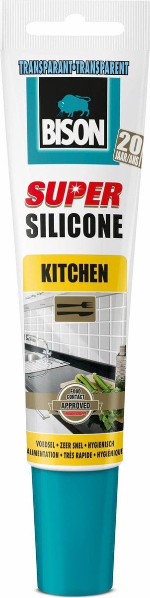 Siliconenkit glas 300 ml koker transparant