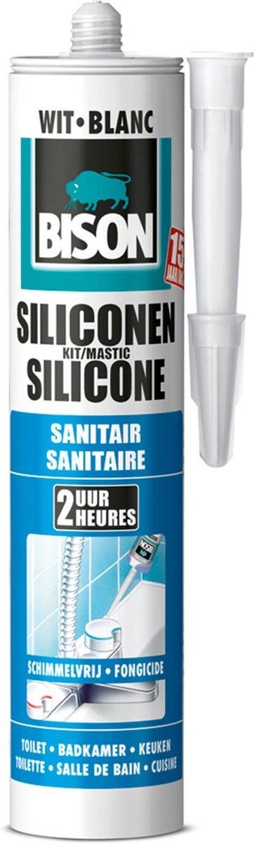 Siliconenkit sanitair 300 ml koker wit