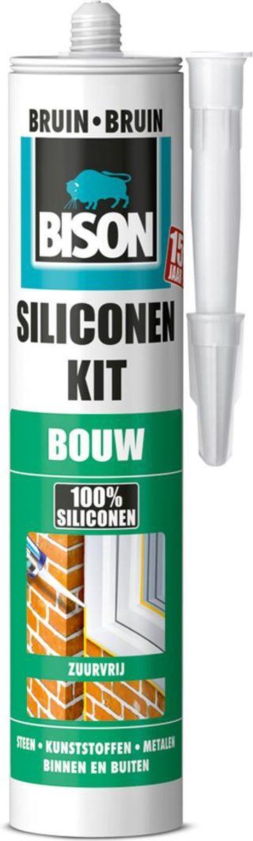 Siliconenkit bouw 300 ml koker bruin