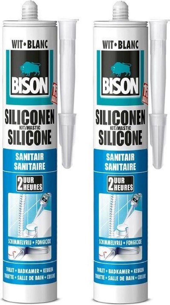 Bs Siliconenkit San 310ml Wit Duopak