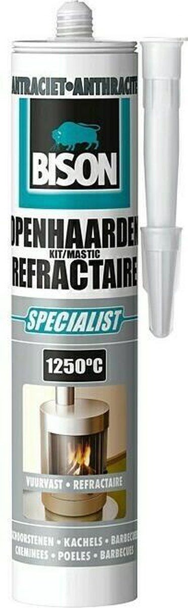 Openhaardenkit 530 g koker antraciet