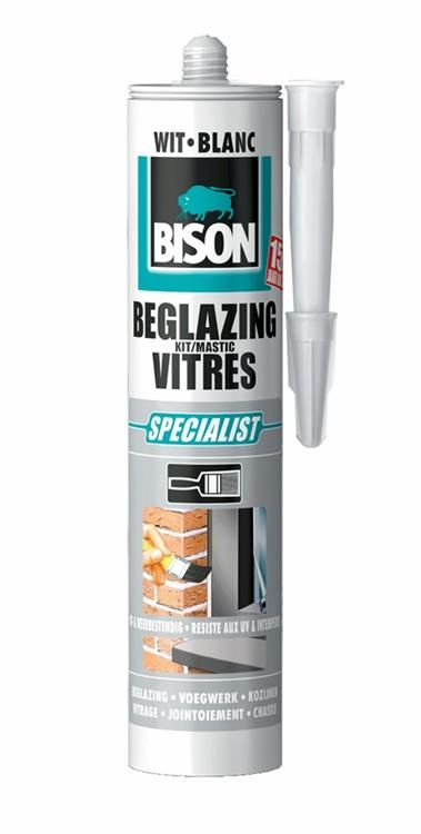 Beglazingskit 290 ml koker wit