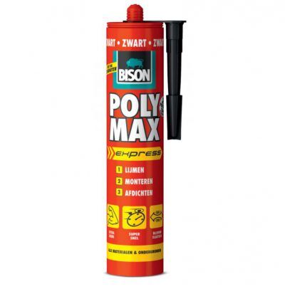 Poly max® expr 425 g koker zwart