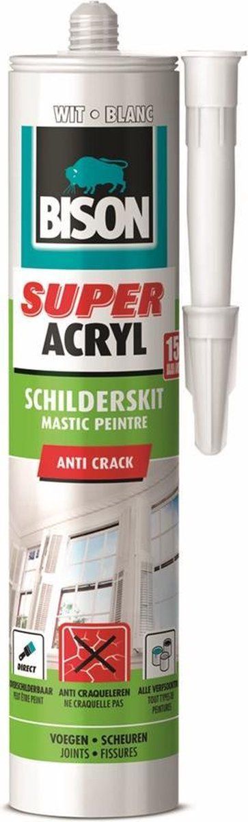 Schilderskit super anticrack 300 ml wit