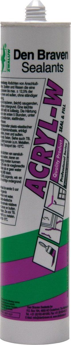 Zw Acryl-w Binnen/buiten 310ml Grijs