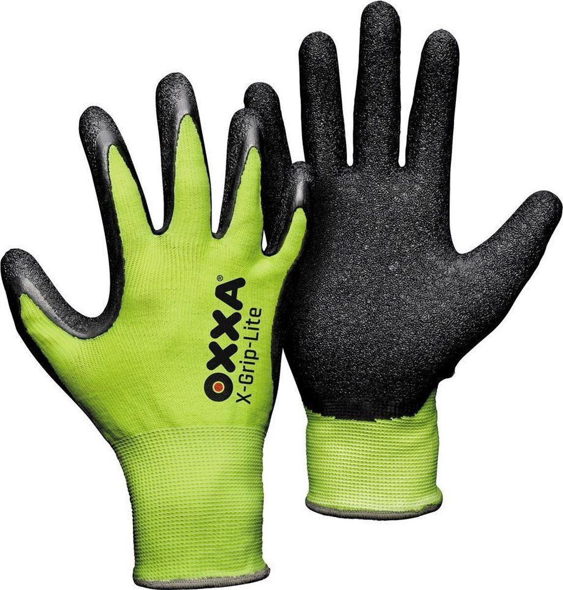 OXXA X-Grip-Lite 51-025,zwart/geel, 8