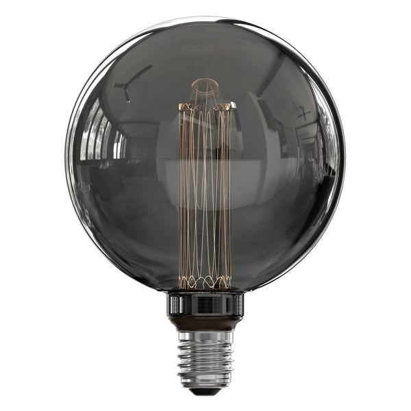 Calex LED Glasfiber G125 Globe lamp 220-240V 3,5W 40LM 2000K Titanium E27 dimmable, energy label B