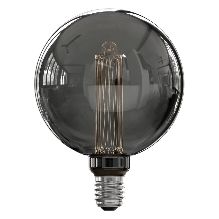 Calex LED Glasfiber G125 Globe lamp 220-240V 3,5W 40LM 2000K Titanium E27 dimmable, energy label B