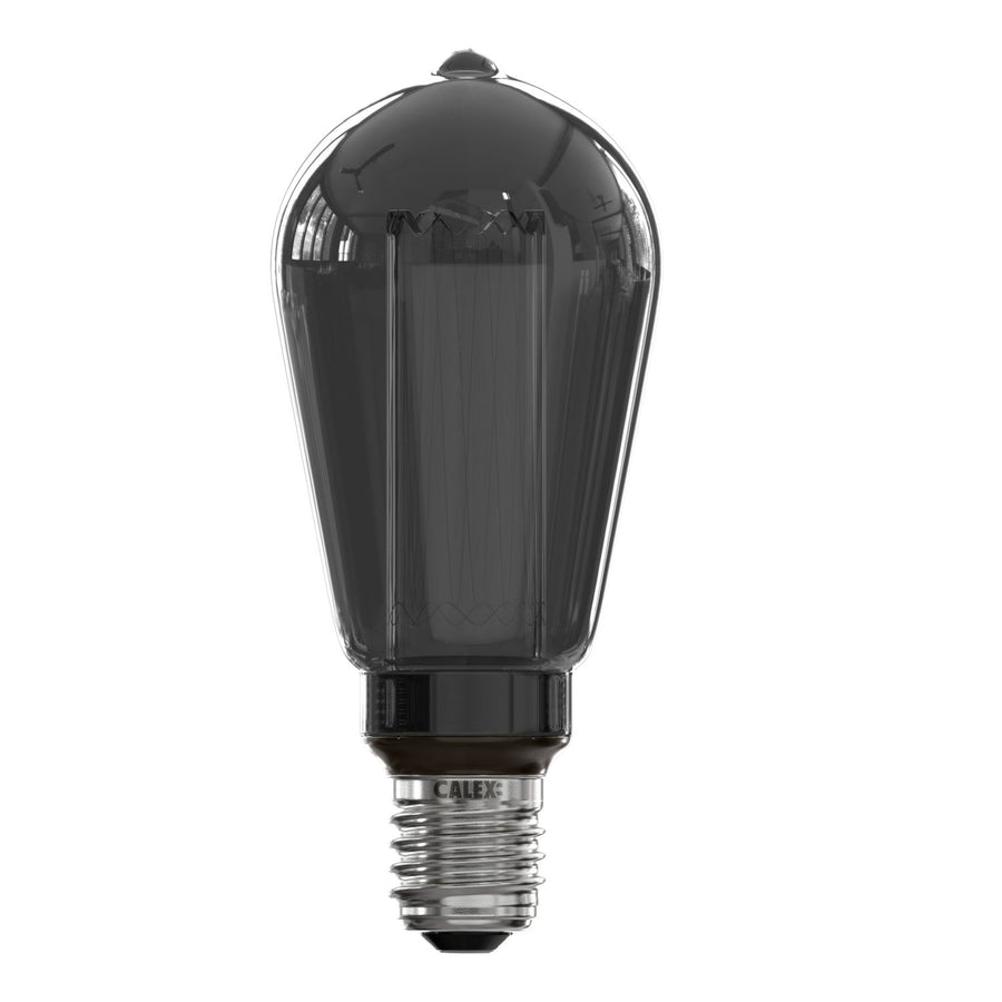 Calex LED Glasfiber Rustic lamp 220-240V 3,5W 40lm 2000K ST64 Titanium E27 dimmable, energy label B