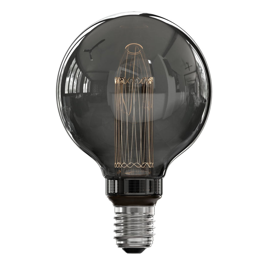 Calex LED Glasfiber Globe lamp G95  220-240V 3.5W 40lm 2000K Titanium E27 dimmable, energy label B