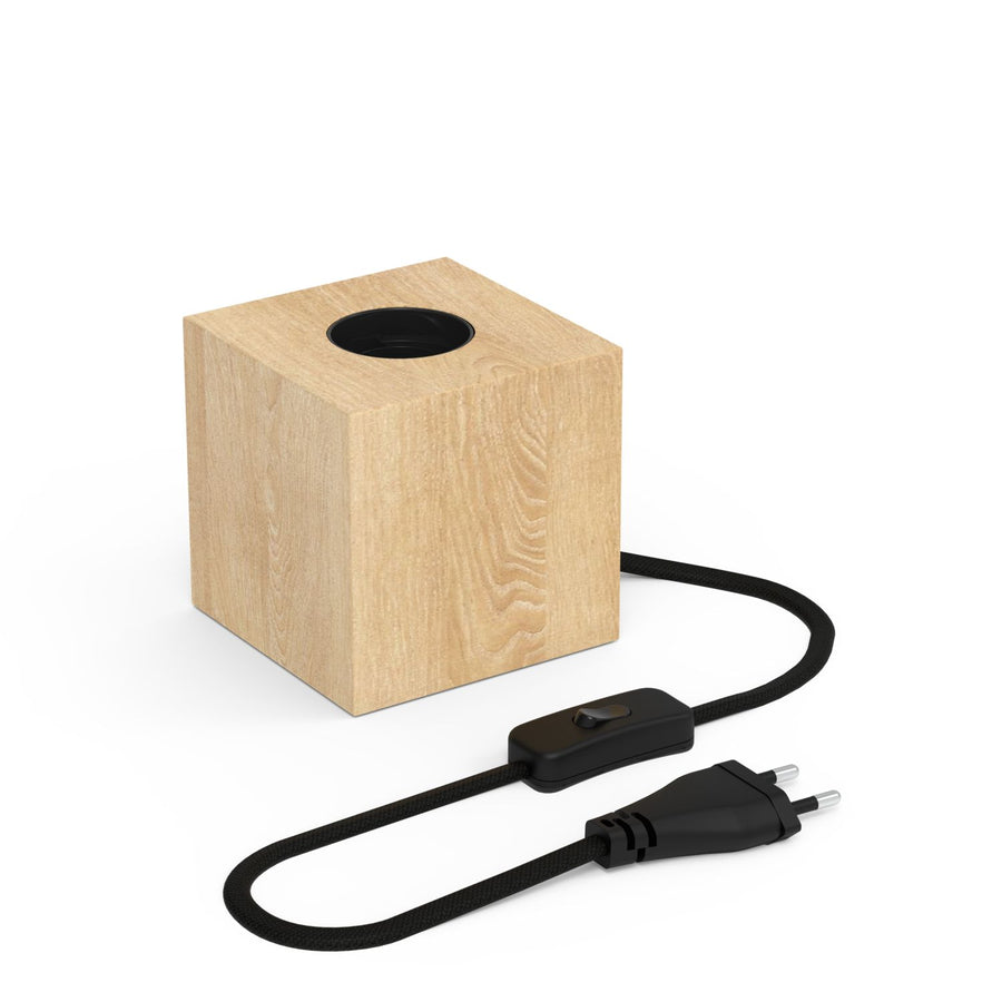 Table Fixture E27 with switch max.1x40W 1,8M cable, wood base