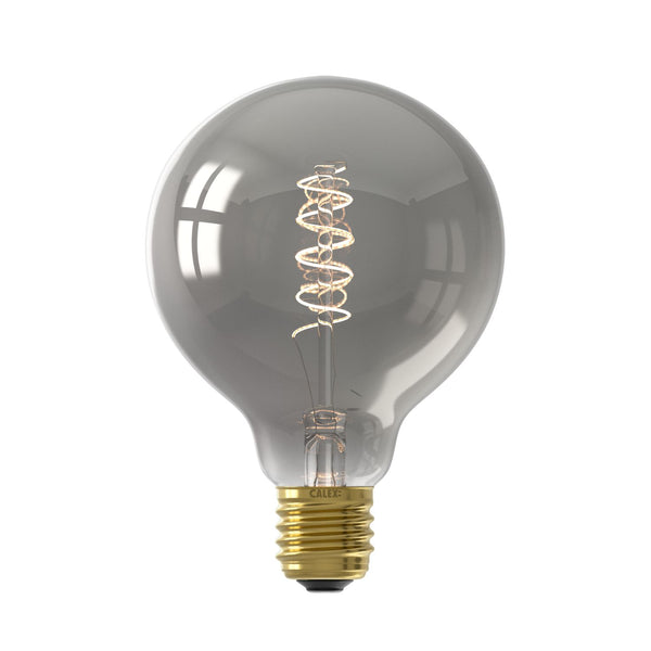LED Flex Filament Globelamp G95 220-240V 4W E27 136lm 1800K Titanium, dimbaar