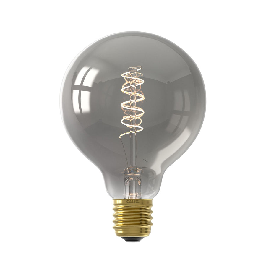 LED Flex Filament Globelamp G95 220-240V 4W E27 136lm 1800K Titanium, dimbaar