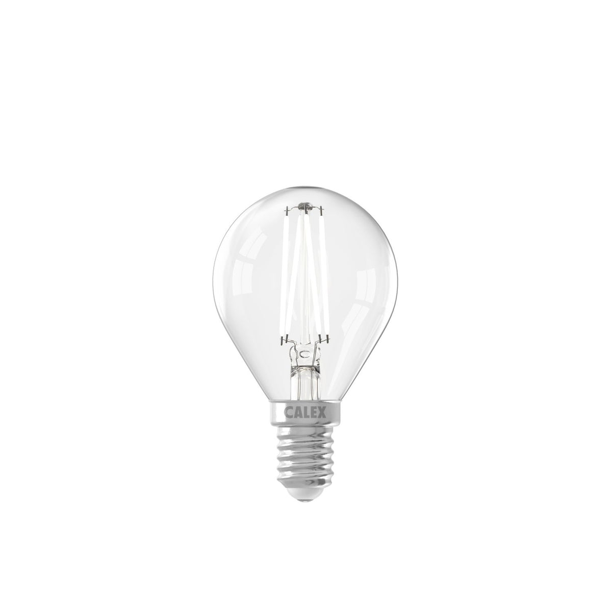 Calex LED volglas Filament Kogellamp 220-240V 4.5W 470lm E14 P45, Helder 2700K   Dimbaar