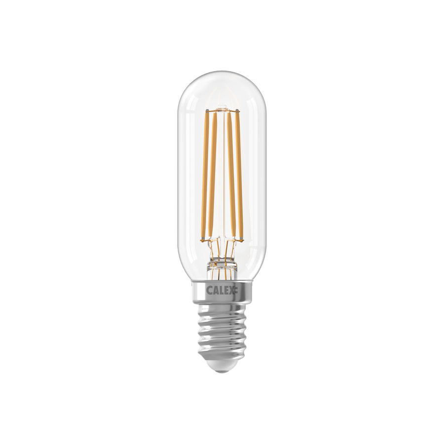 LED volglas Filament Buismodel 220-240V 4,5W 470lm E14 T25x85, Helder 2700K Dimbaar