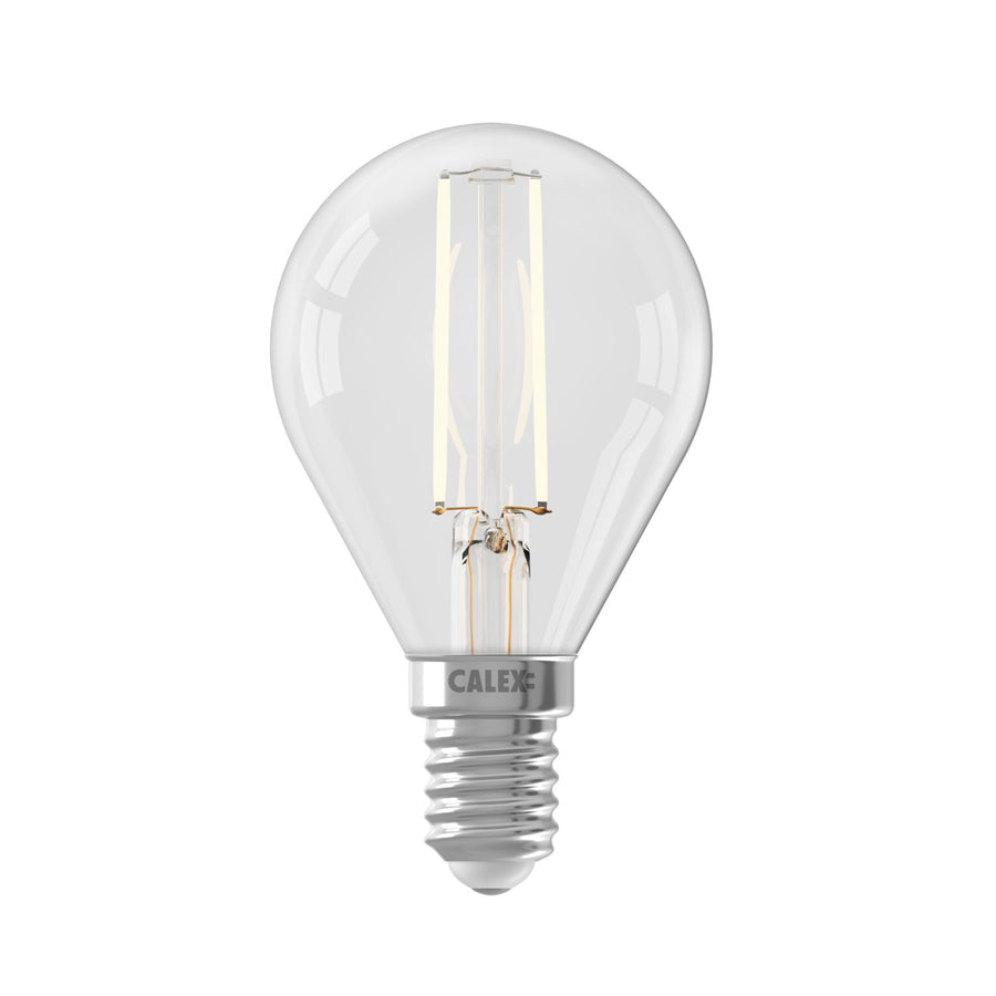 LED volglas Filament Kogellamp 220-240V 3,5W 250lm E14 P45, Helder 2700K CRI80 Dimbaar