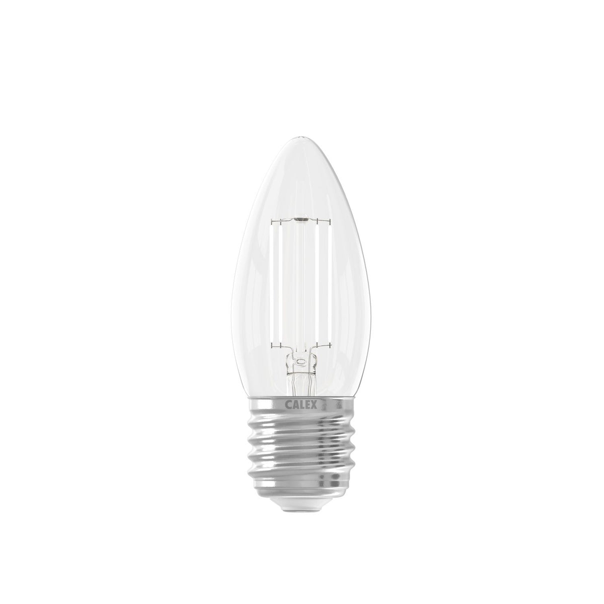 LED volglas Filament Kaarslamp 220-240V 4.5W 470lm E27 B35, Helder 2700K CRI80 Dimbaar