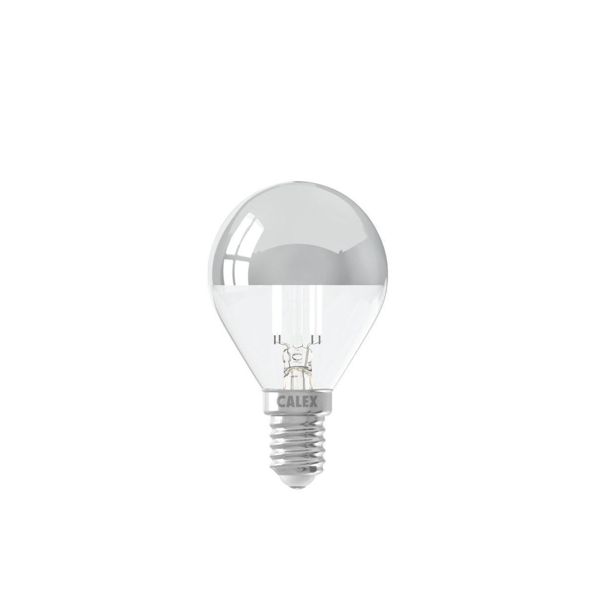 LED volglas Kopspiegel Filament Kogellamp 220-240V 3.5W 250lm E14 P45, Chroom 2700K CRI80 Dimbaar