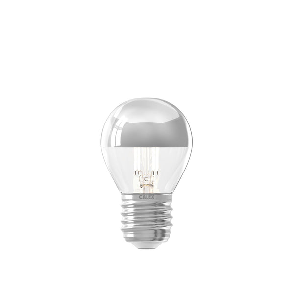 LED volglas Kopspiegel Filament Kogellamp 220-240V 3.5W 250lm E27 P45, Chroom 2700K CRI80 Dimbaar