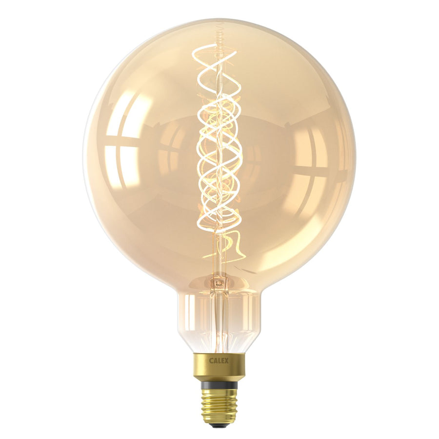 LED volglas Flex Filament Megaglobe 220-240V 3W E27  250lm G200, Gold 2200K Dimbaar