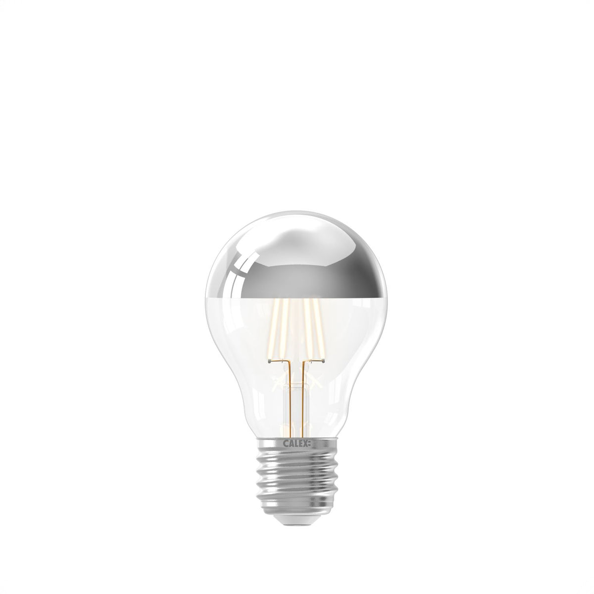 LED volglas Filament Standaardlamp Kopspiegel  220-240V 4.5W 470lm E27 A60, Chroom 2300K CRI80 Dimbaar