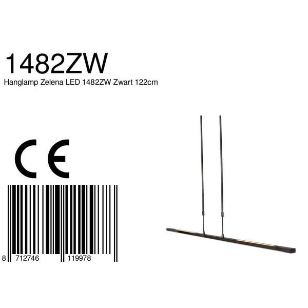 Hanglamp Zelena 1482ZW Zwart
