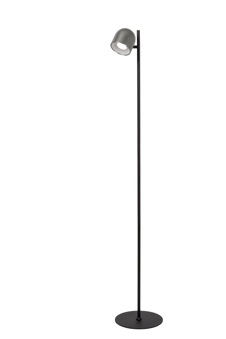 Lucide SKANSKA RECH oplaadbare LED-vloerlamp voor binnen en buiten met dimfunctie, Ø 23 cm, 3 W, IP44, ijzergrijs