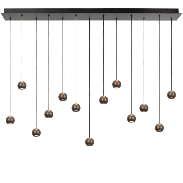 Lucide MONTANA dimbare LED-hanglamp 13 × 5,7 W, 2700–4000 K, ijzergrijs