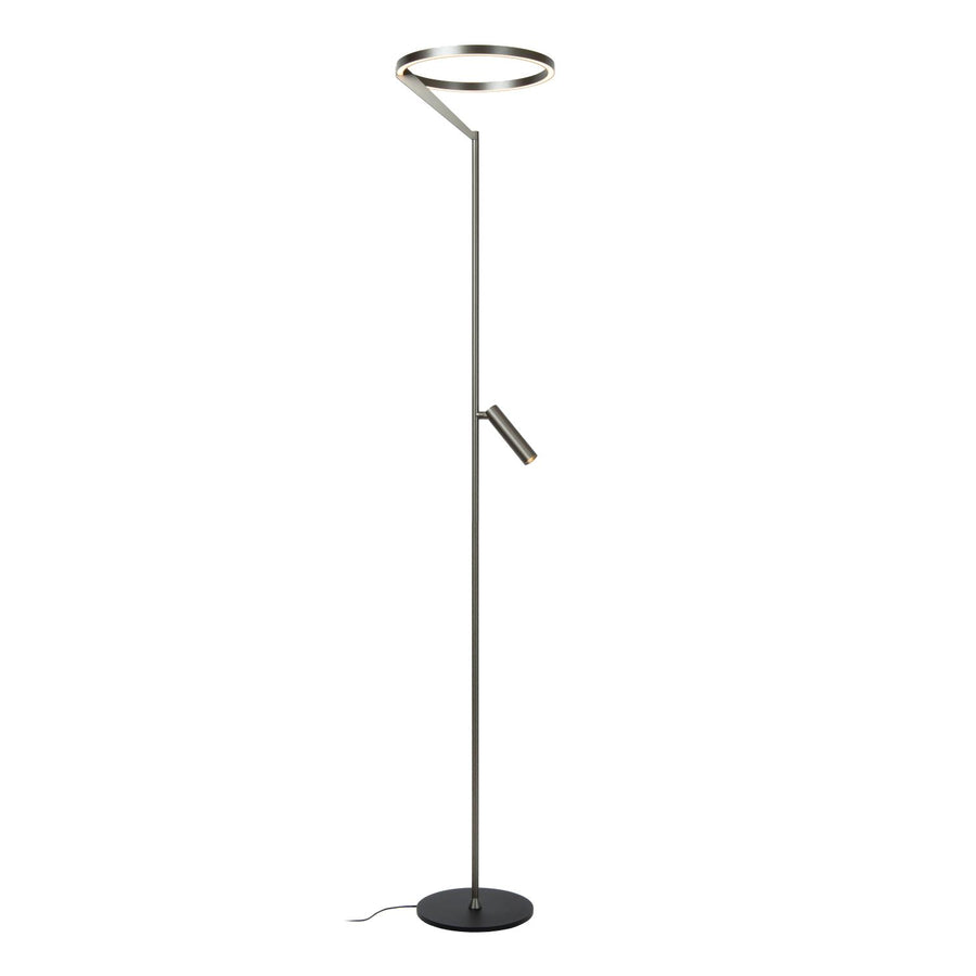Lucide APPLAUSE dimbare LED-vloerlamp Ø 33 cm, 2700–4000 K, ijzergrijs