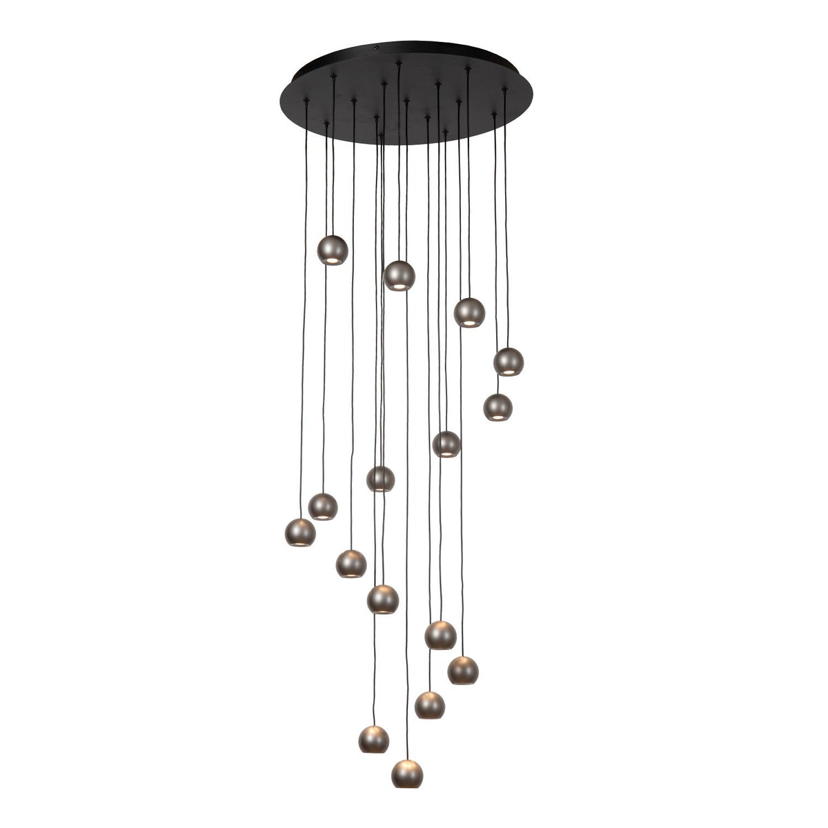 Lucide MONTANA dimbare LED-hanglamp 16 × 5,7 W, 2700–4000 K, ijzergrijs