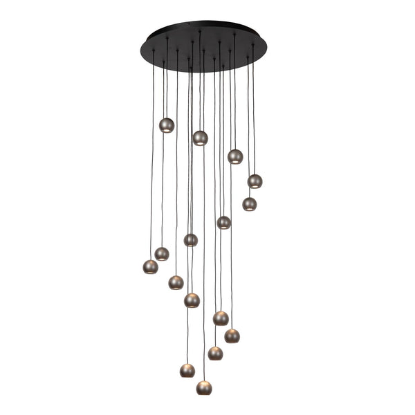 Lucide MONTANA dimbare LED-hanglamp 16 × 5,7 W, 2700–4000 K, ijzergrijs