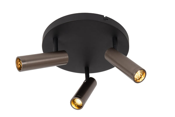 Lucide GRADO plafondspot Ø 25 cm, 3 × GU10, ijzergrijs