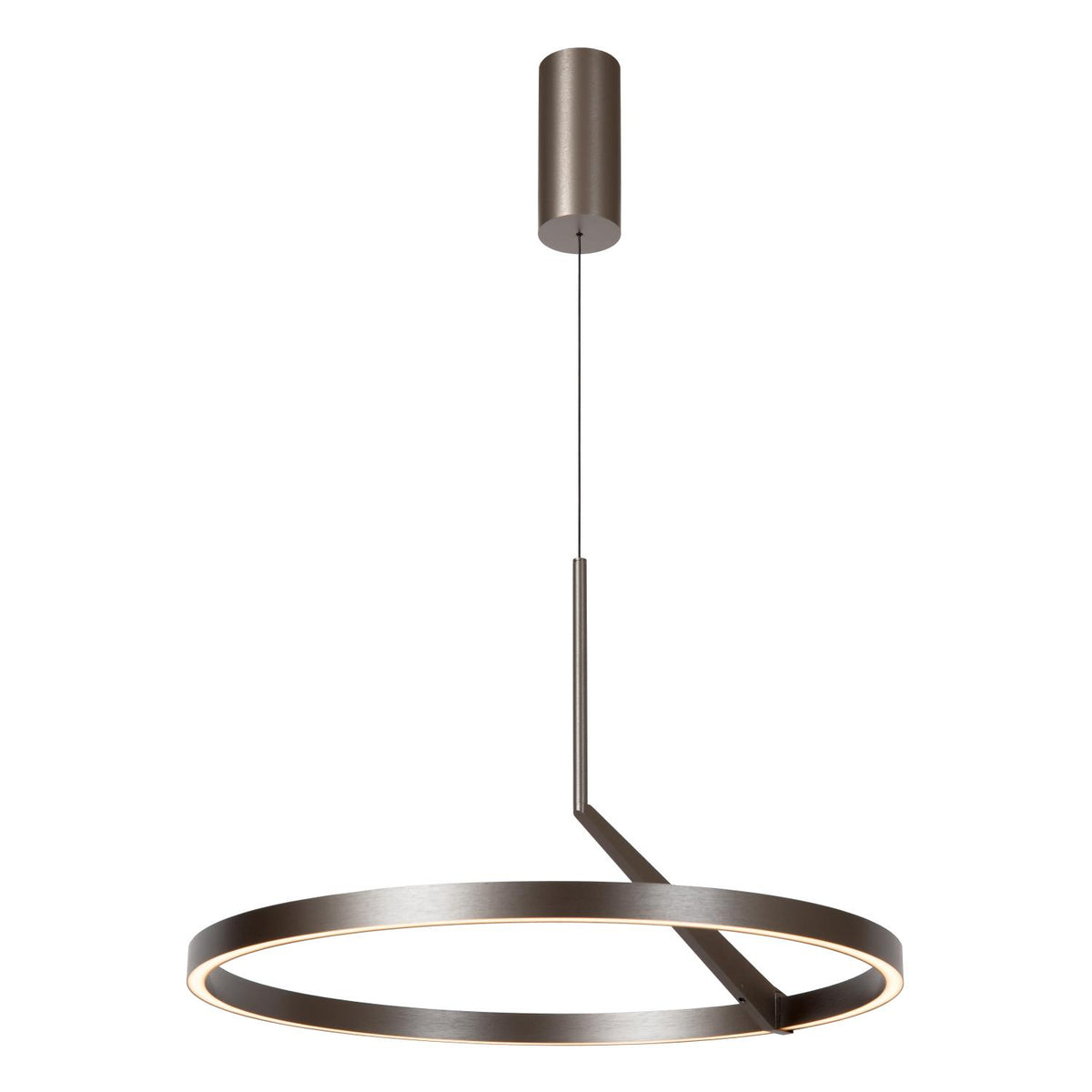 Lucide APPLAUSE dimbare LED-hanglamp met bewegingssensor Ø 60 cm, 32 W, 2700–4000 K, ijzergrijs