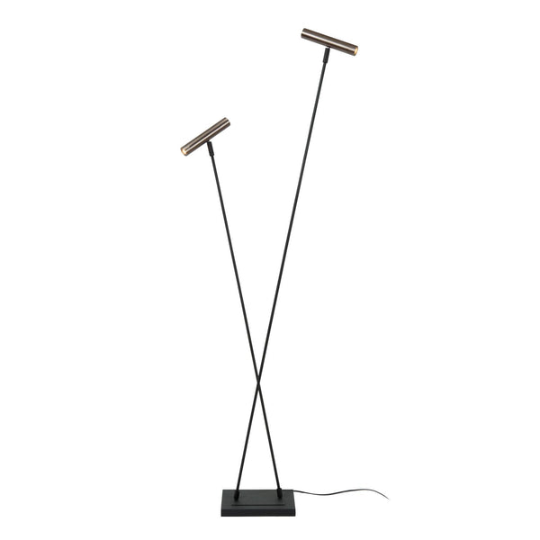 Lucide DUARTE vloerlamp 2 × G9, ijzergrijs