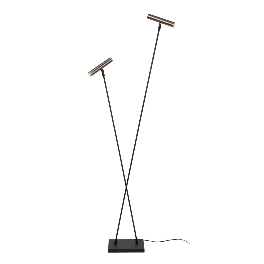 Lucide DUARTE vloerlamp 2 × G9, ijzergrijs