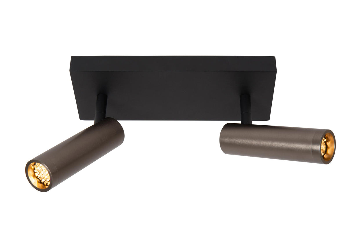 Lucide GRADO plafondspot 2 × GU10, ijzergrijs