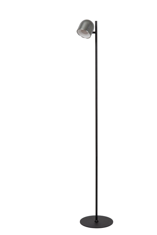 Lucide SKANSKA RECH oplaadbare LED-vloerlamp voor binnen en buiten met dimfunctie, Ø 23 cm, 3 W, IP44, ijzergrijs