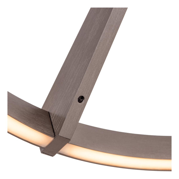 Lucide APPLAUSE dimbare LED-hanglamp met bewegingssensor Ø 60 cm, 32 W, 2700–4000 K, ijzergrijs