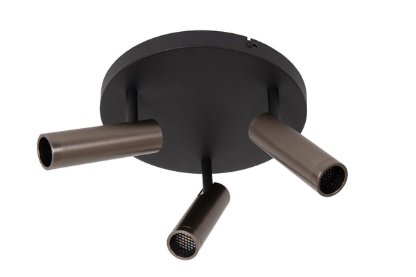 Lucide GRADO plafondspot Ø 25 cm, 3 × GU10, ijzergrijs