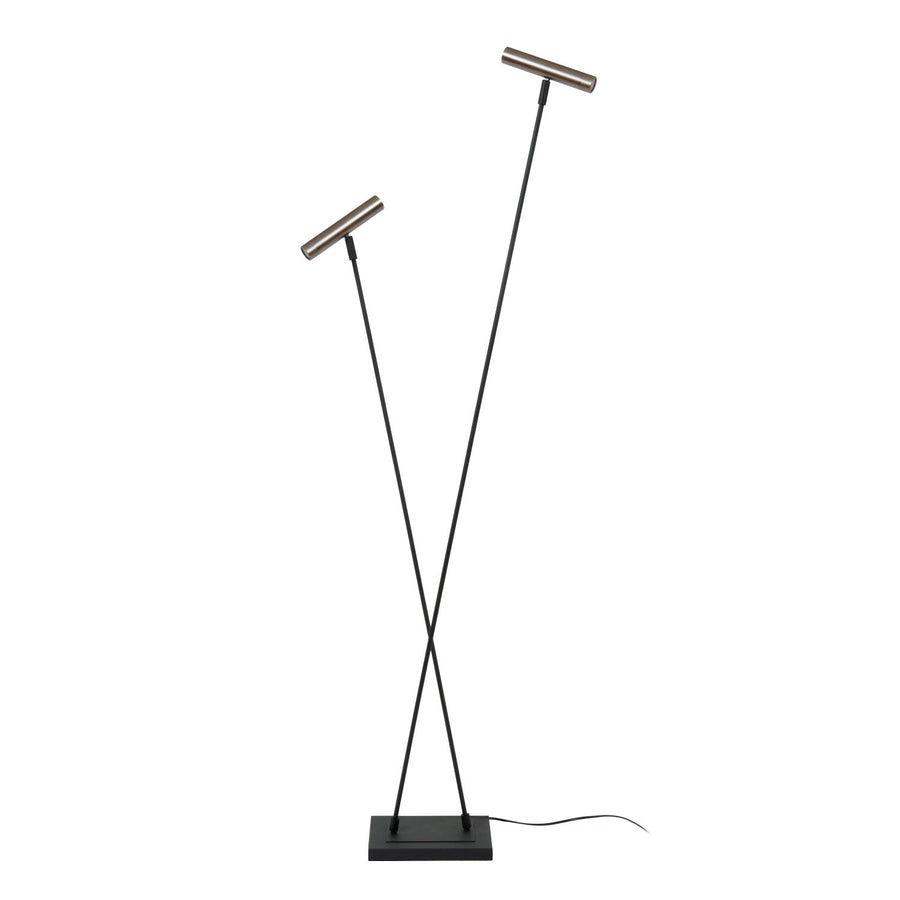 Lucide DUARTE vloerlamp 2 × G9, ijzergrijs