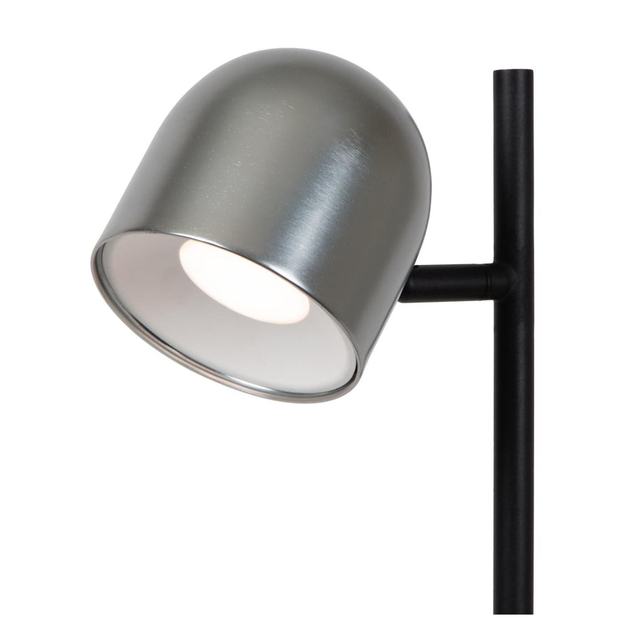 Lucide SKANSKA RECH oplaadbare LED-vloerlamp voor binnen en buiten met dimfunctie, Ø 23 cm, 3 W, IP44, ijzergrijs