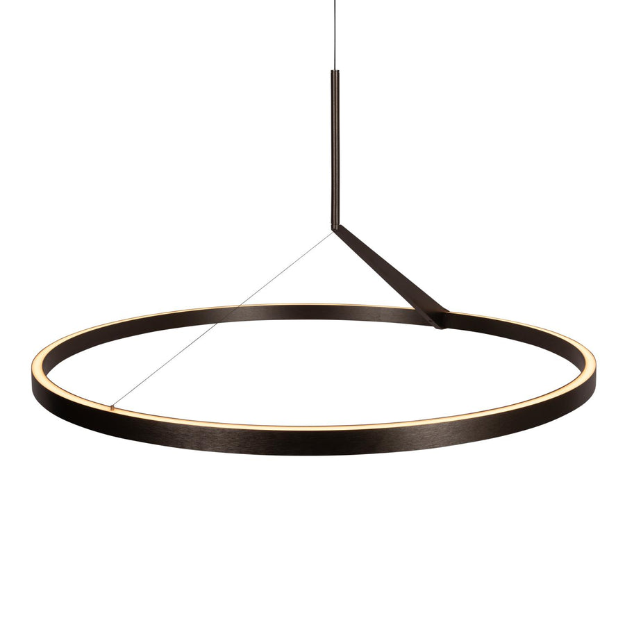 Lucide APPLAUSE dimbare LED-hanglamp met bewegingssensor Ø 80 cm, 50 W, 2700–4000 K, ijzergrijs