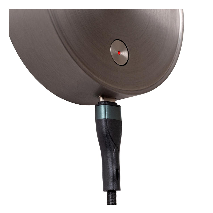 Lucide ASJA oplaadbare LED-wandspot met 3 dimstanden, 3 W, ijzergrijs