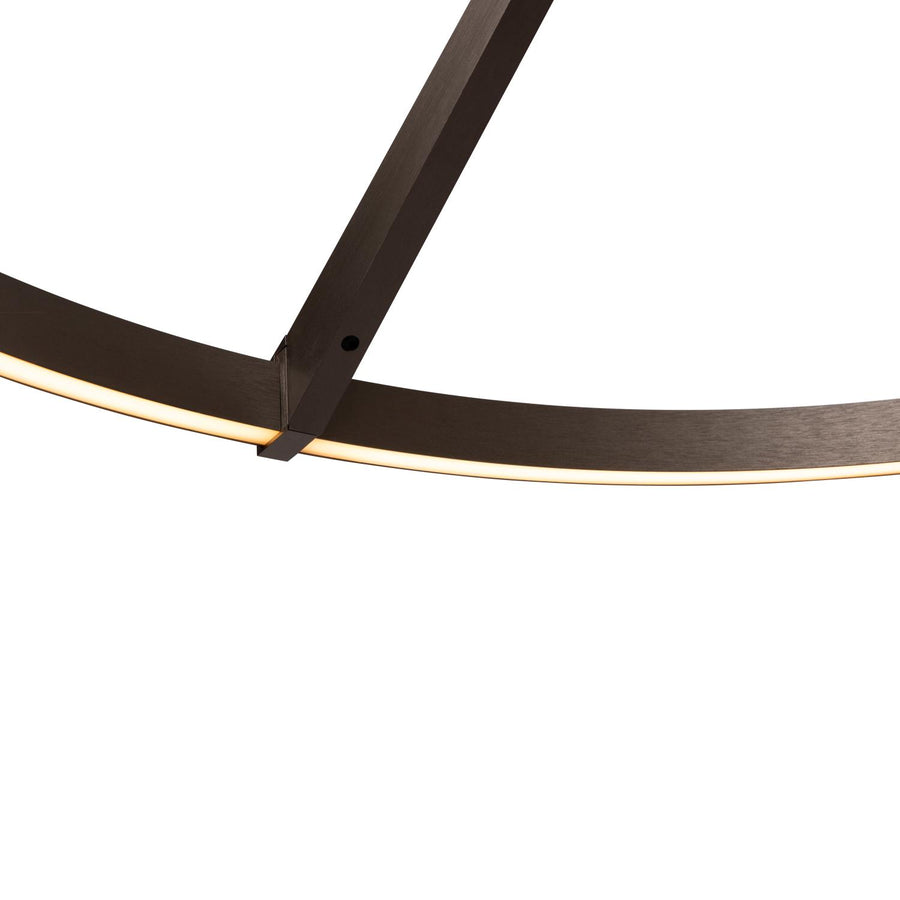 Lucide APPLAUSE dimbare LED-hanglamp met bewegingssensor Ø 80 cm, 50 W, 2700–4000 K, ijzergrijs