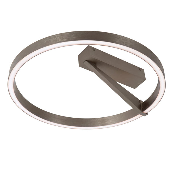 Lucide APPLAUSE dimbare LED-plafondlamp Ø 40 cm, 26 W, 2200–4000 K, ijzergrijs