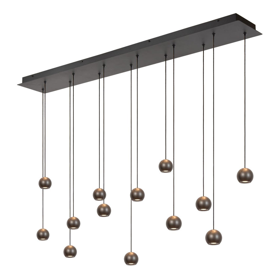 Lucide MONTANA dimbare LED-hanglamp 13 × 5,7 W, 2700–4000 K, ijzergrijs