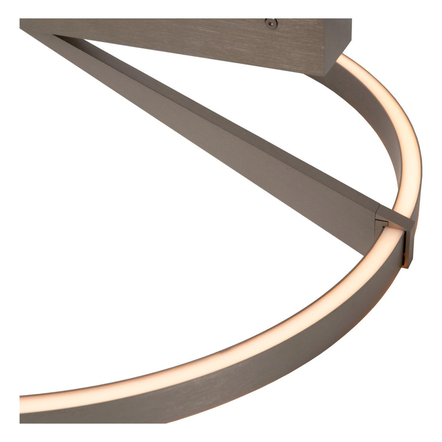 Lucide APPLAUSE dimbare LED-plafondlamp Ø 60 cm, 40 W, 2200–4000 K, ijzergrijs
